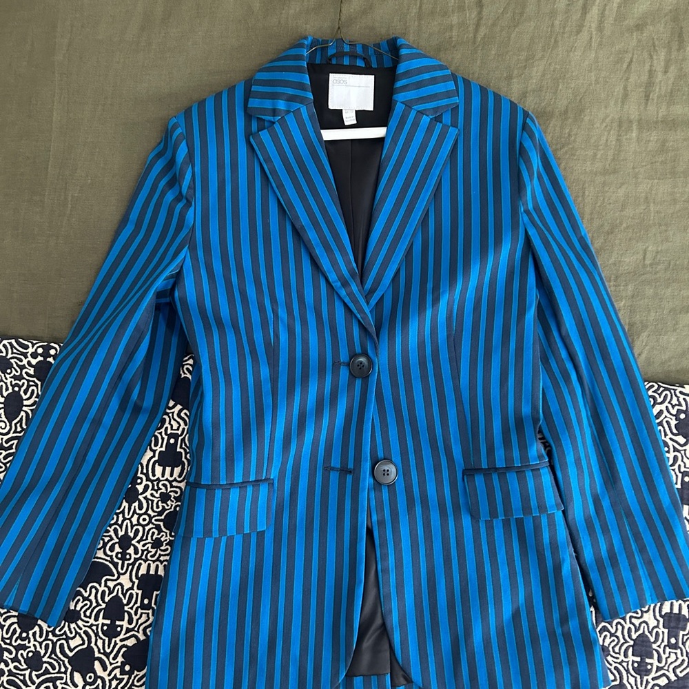 ASOS Blue and Black Striped women’s suit